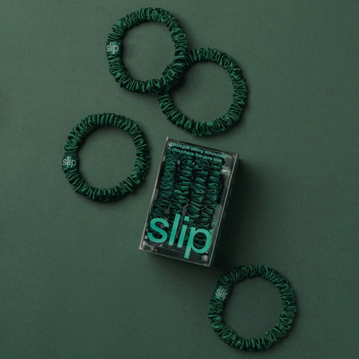 Pure Silk Skinny Scrunchies Forest