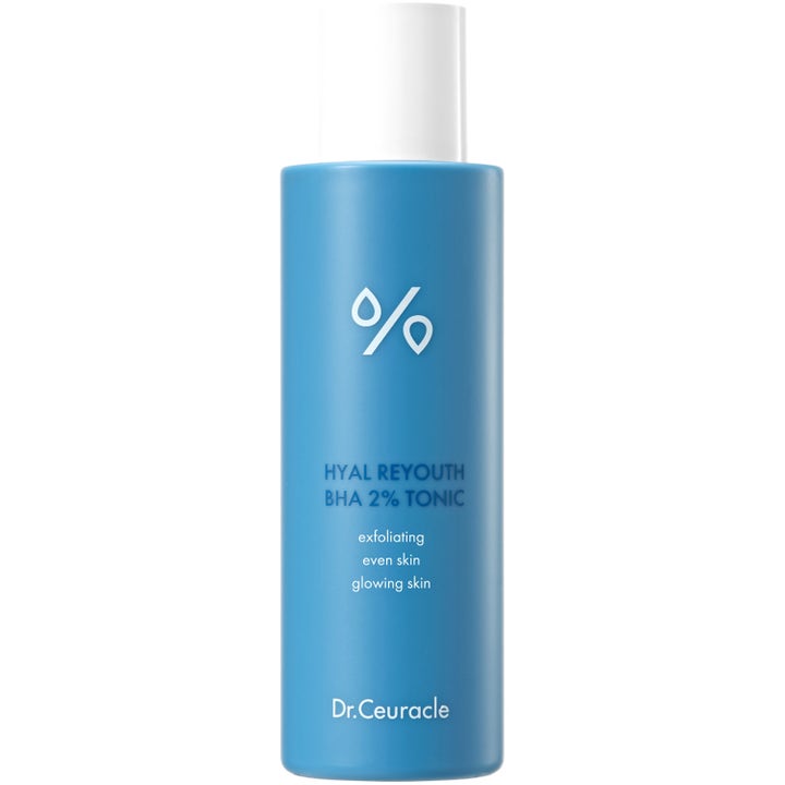 Dr.Ceuracle Hyal Reyouth BHA 2% Tonic kuoriva kasvovesi tasoittaa ihoa sinisessä pullossa valkoisella korkilla