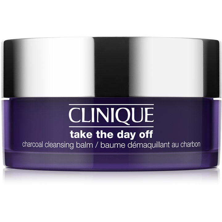 Clinique Take The Day Off Charcoal Cleansing Balm 125 ml syväpuhdistava voide tummanliilassa purkissa