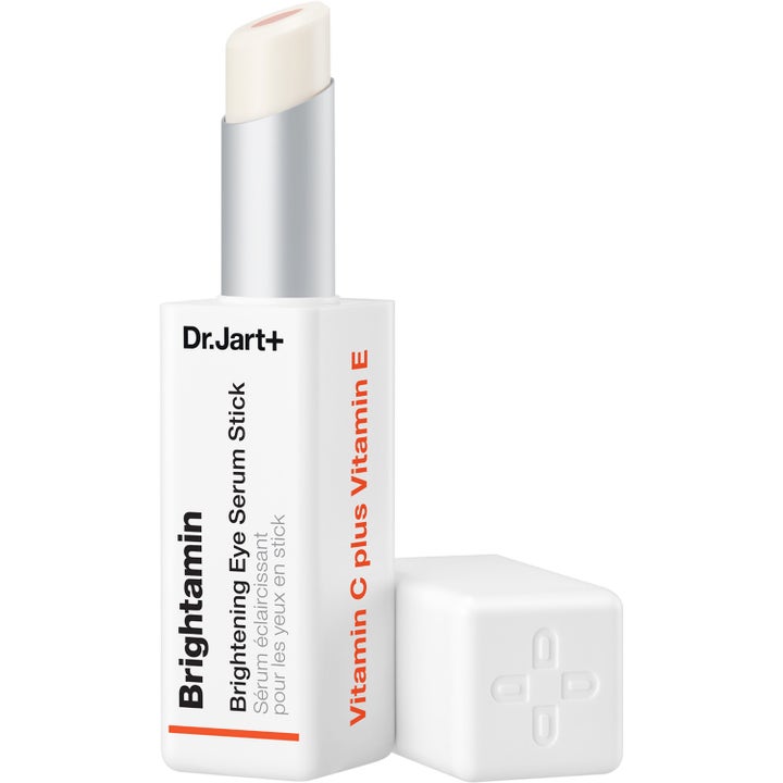 Dr. Jart+ Brightamin Brightening Eye Serum Stick kirkastava silmänympärysseerumi valkoisessa neliskanttisessa hylsyssä.