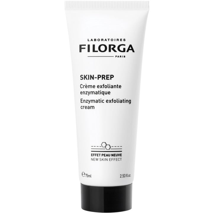 Filorga Skin-Prep Enzymatic Exfoliating Cream 75 ml uudistava kuorintavoide valkoisessa tuubissa mustalla korkilla.