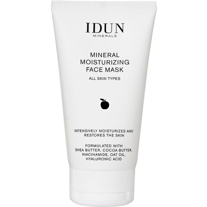 IDUN Minerals Mineral Moisturizing Face Mask kosteuttava kasvonaamio valkoisessa tuubissa syväkosteuttaa ihoa