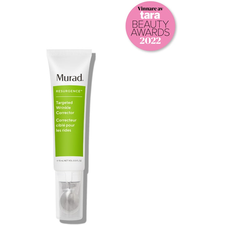 Murad Resurgence Targeted Wrinkle Corrector 15 ml ryppyjä silottava seerumi valkoisessa tuubissa Tara Beauty Awards -merkillä.