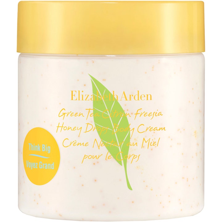 Elizabeth Arden Green Tea Citron Freesia Honey Drops Body Cream 500 ml kosteuttava vartalovoide keltaisella korkilla.