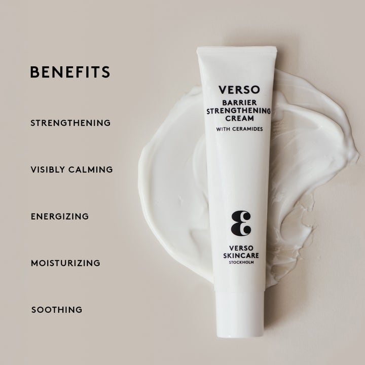 Verso N°3 Barrier Strengthening Cream 40 ml vahvistava kasvovoide ja täyteläinen valkoinen voidekoostumus.