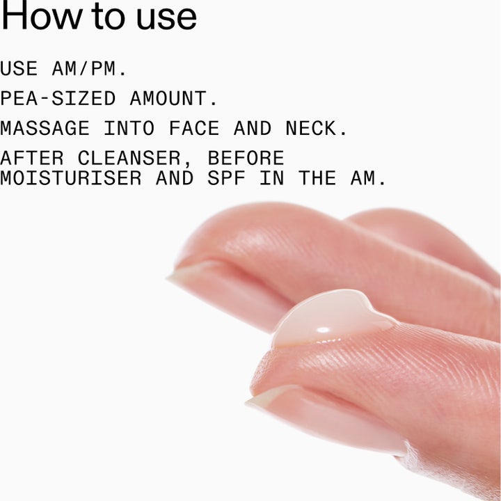 The INKEY List Niacinamide Serum 30 ml hillitsee rasvoittuvuutta valkoisessa pullossa seerumitippojen kera.