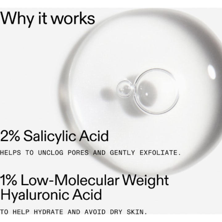 The INKEY List Beta Hydroxy Acid Serum 30 ml kirkas ja geelimäinen koostumus epäpuhtauksia vastaan.