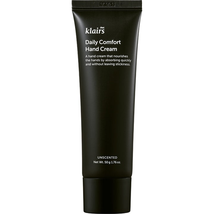 Klairs Daily Comfort Hand Cream 50 g ravitseva käsivoide tyylikkäässä mustassa tuubissa