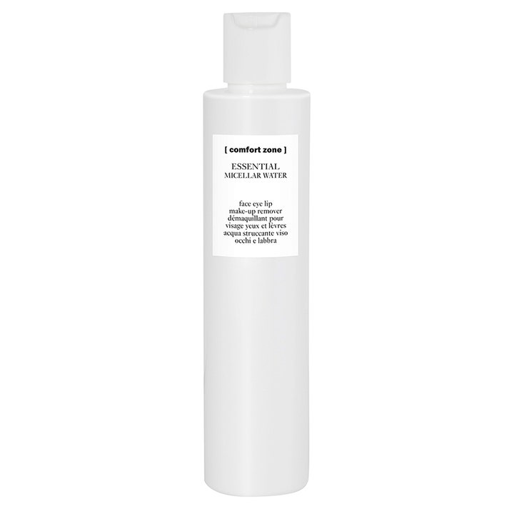 Comfort Zone Essential Micellar Water 200 ml puhdistava misellivesi valkoisessa lieriömäisessä pullossa