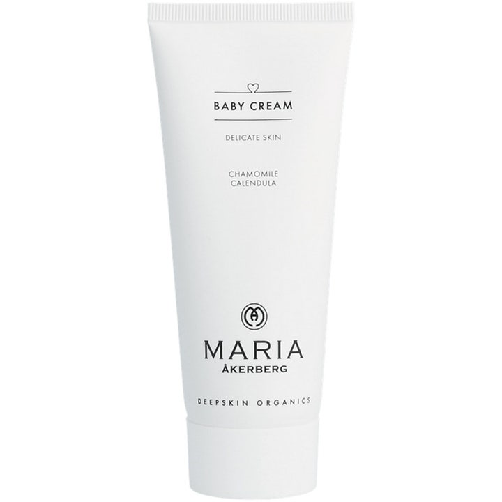 Maria Åkerberg Baby Cream 100 ml rauhoittava voide herkälle iholle valkoisessa puristustuubissa.