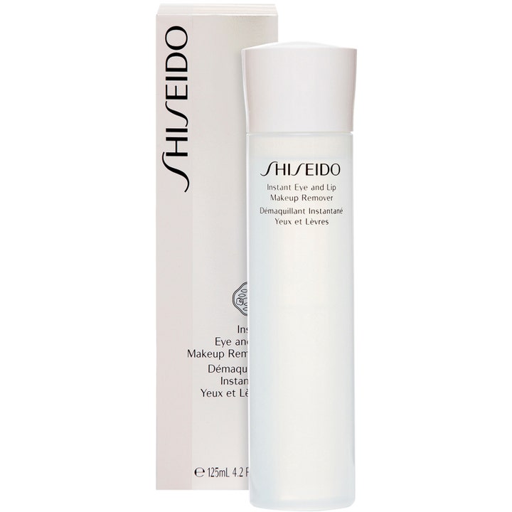 Shiseido The Skincare Instant Eye & Lip Makeup Remover 125 ml silmämeikin poistoaine huurteisessa pullossa ja kotelossa