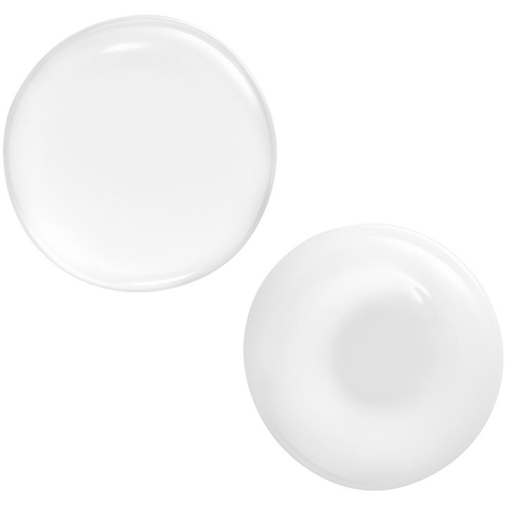 Shiseido Bio-Performance Bop skin serum filler 60 ml täyteläistävä seerumi ja kaksi valkoista pehmeää pisaraa