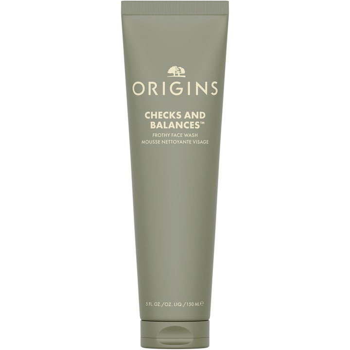Origins Checks and Balances Frothy Face Wash 150 ml puhdistava kasvonpesuaine mattapintaisessa vihreässä tuubissa