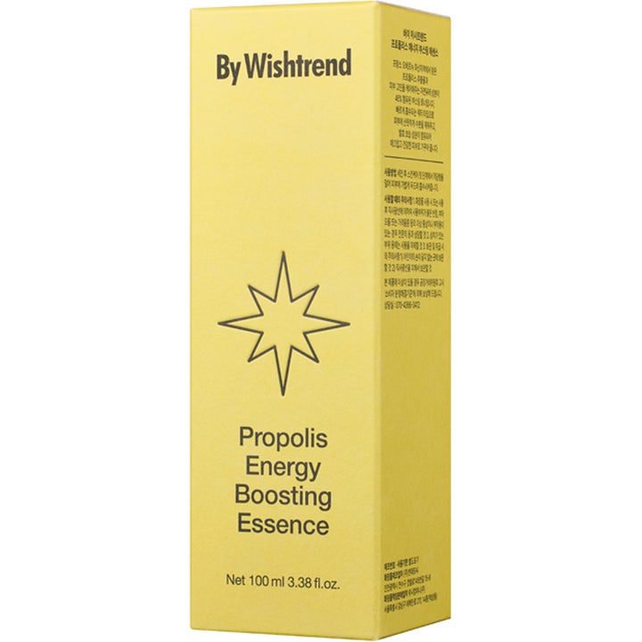 By Wishtrend Propolis Energy Boosting Essence 100 ml kosteuttava hoitoneste keltaisessa pakkauksessa mustalla tähdellä