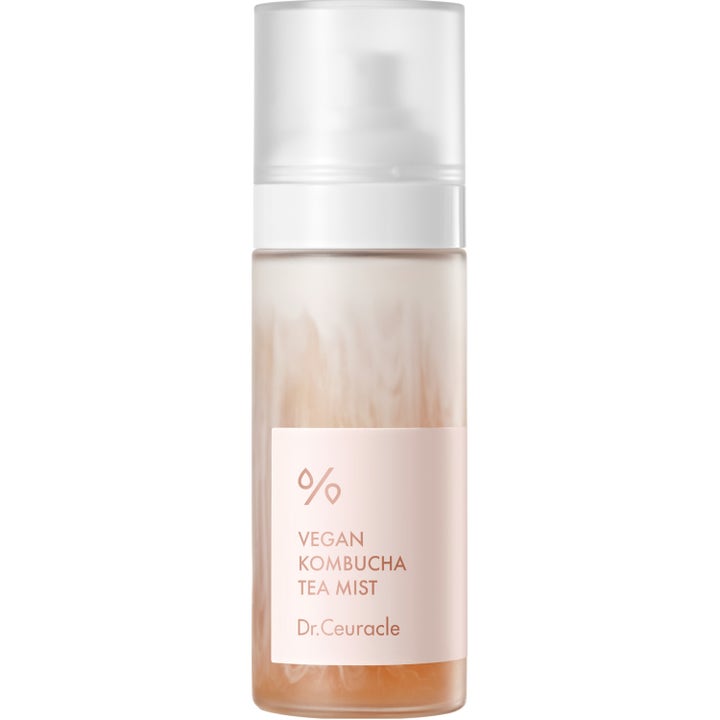Dr. Ceuracle Vegan Kombucha Tea Mist 80 ml kosteuttava kasvosuihke, jossa on marmoroitunut kaksifaasinen koostumus.