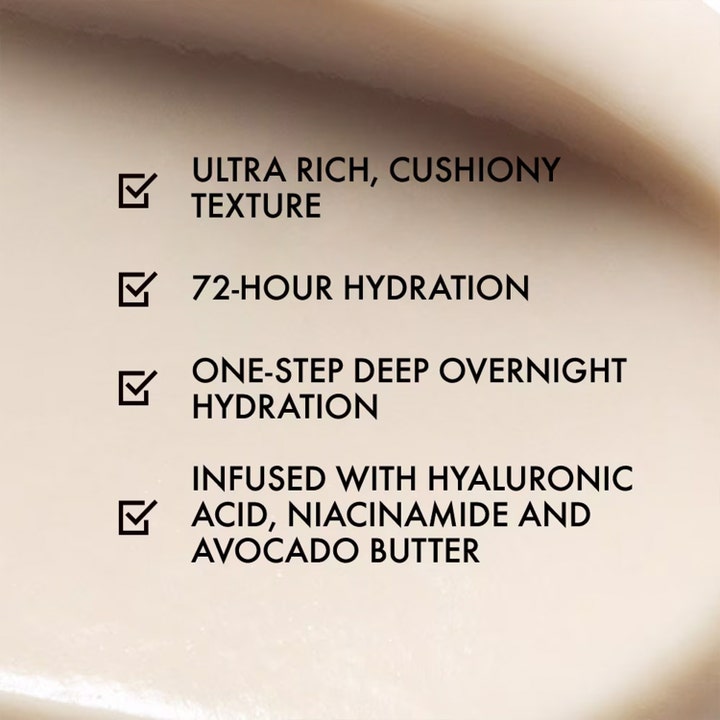 Origins Drink Up Intensive Overnight Mask 30 ml syväkosteuttava yönaamio kermainen koostumus ja 72h kosteutus