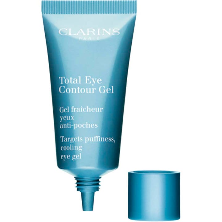 Clarins Total Eye Contour Gel 20 ml viilentävä silmänympärysgeeli laskee turvotusta sinisessä tuubissa