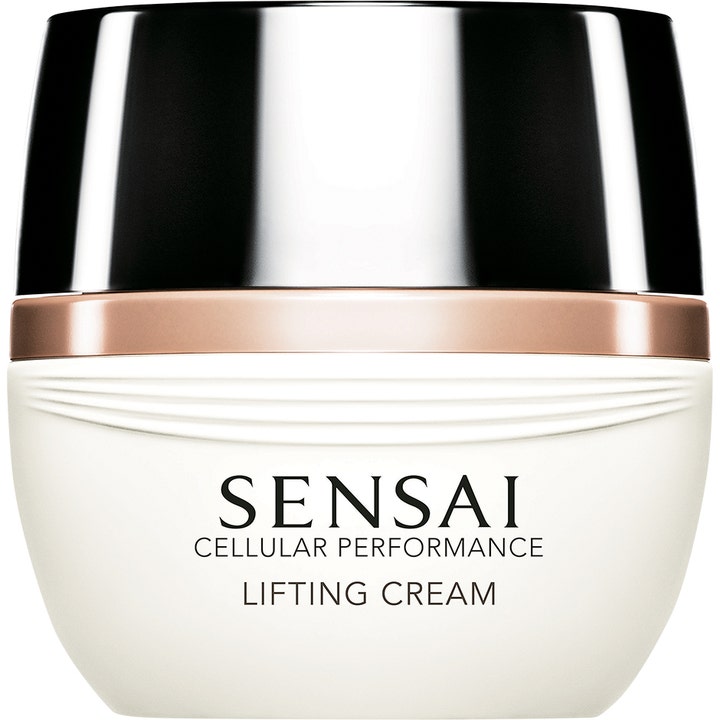 Sensai Cellular Performance Lifting Cream 40 ml kiinteyttävä kasvovoide valkoisessa purkissa mustalla korkilla