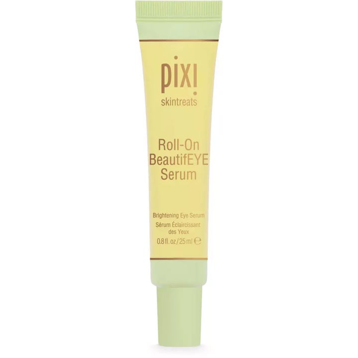 Pixi Roll-On BeautifEYE Serum 25 ml kirkastava silmänympärysseerumi keltaisessa tuubissa vihreällä korkilla