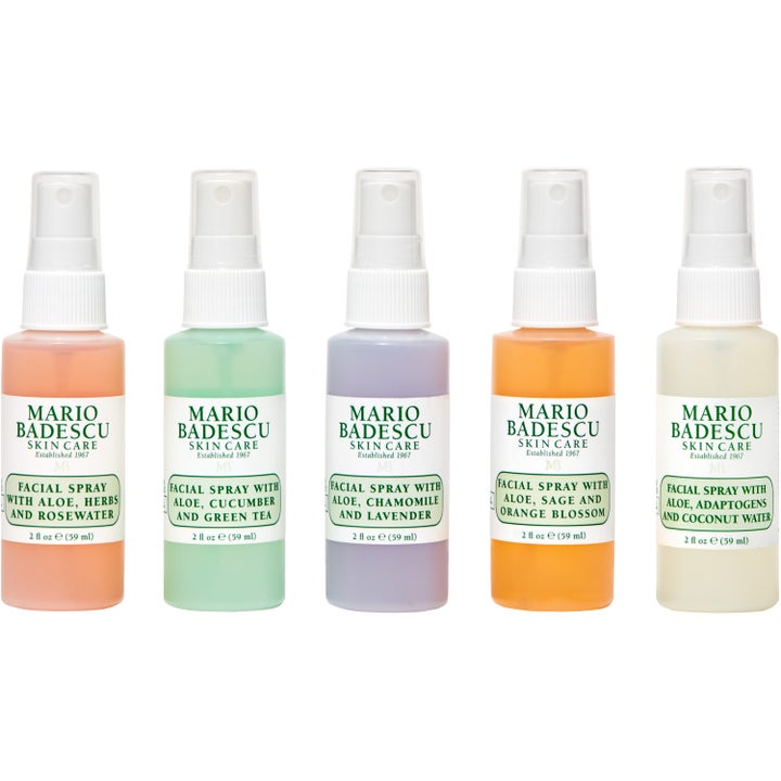 Mario Badescu Mini Mist Collection 5x59 ml kosteuttava kasvosuihke viisi eriväristä pulloa virkistää ihoa