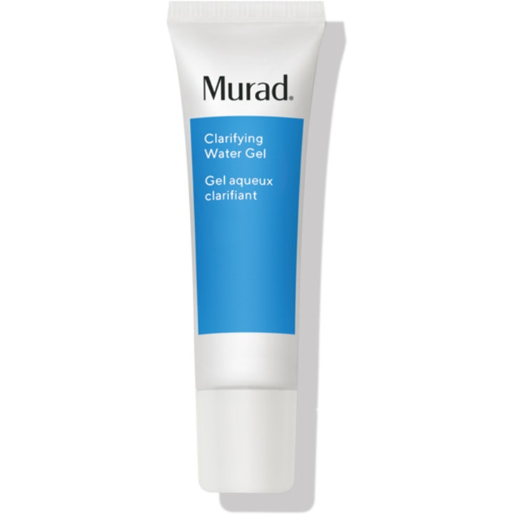 Murad Clarifying Water Gel 60 ml kirkastava vesigeeli valkoisessa tuubissa jossa on sininen etiketti ja valkoinen korkki