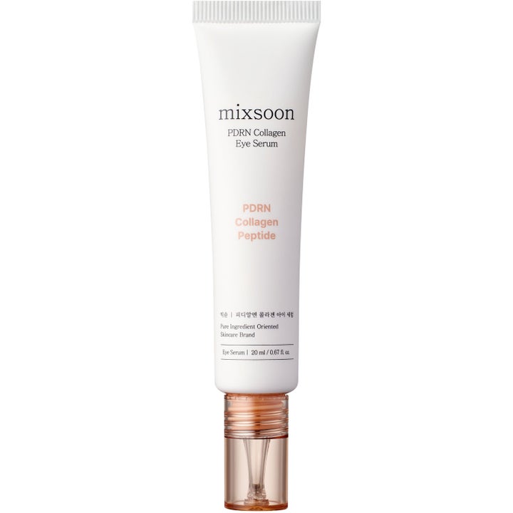 Mixsoon PDRN Collagen Eye Serum 20 ml silmänympärysseerumi valkoisessa tuubissa ruusukultaisella annostelijalla