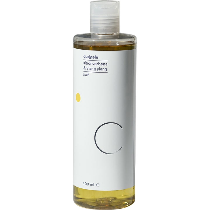 C Sitruunaverbena & Ylang Ylang Suihkugeeli 400 ml raikastava pesuneste kirkkaassa pullossa valkoisella etiketillä