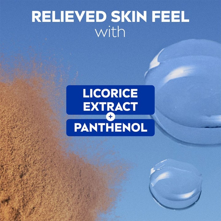 NIVEA Soothing Day Cream 50 ml rauhoittava päivävoide sisältää lakritsiuutetta ja pantenolia sinisellä taustalla.