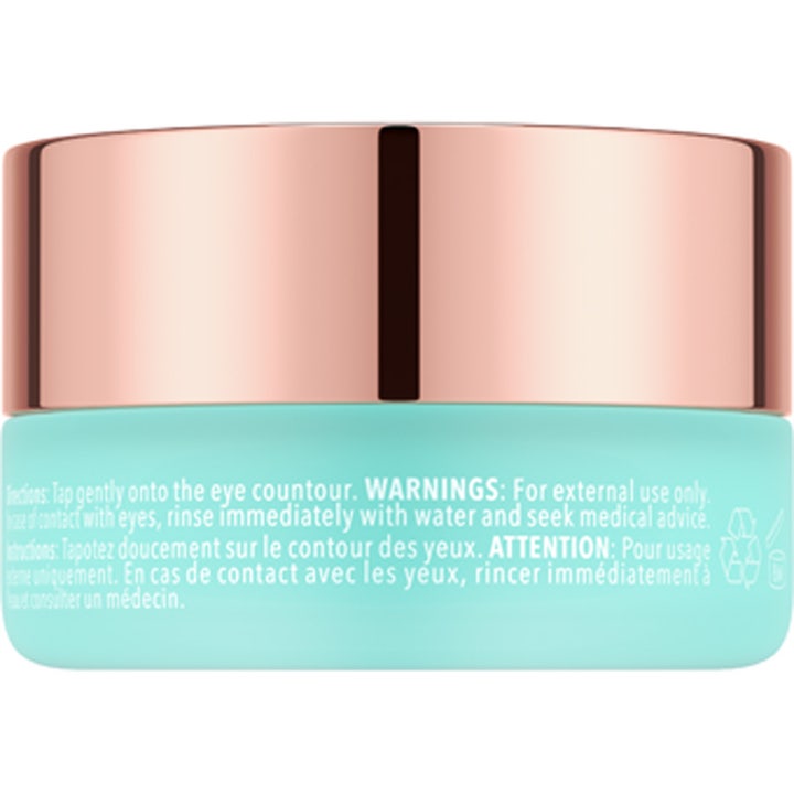 Kirkastava FOREO IRIS C-Concentrated Brightening Eye Cream 15 ml silmänympärysvoide mintunvihreässä purkissa.