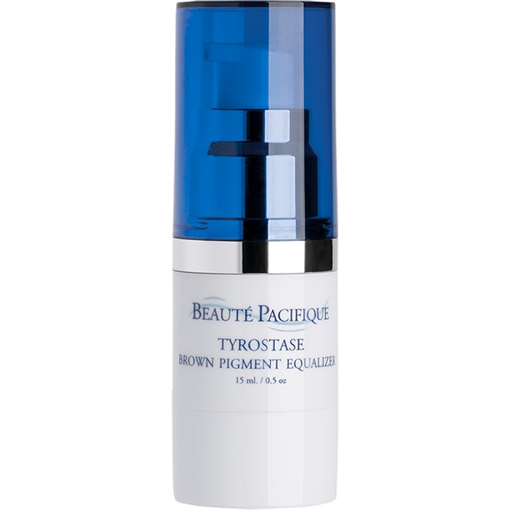 Beauté Pacifique Tyrostase 15 ml pigmenttiläiskiä tasoittava voide valkoisessa pullossa kirkkaansinisellä korkilla.