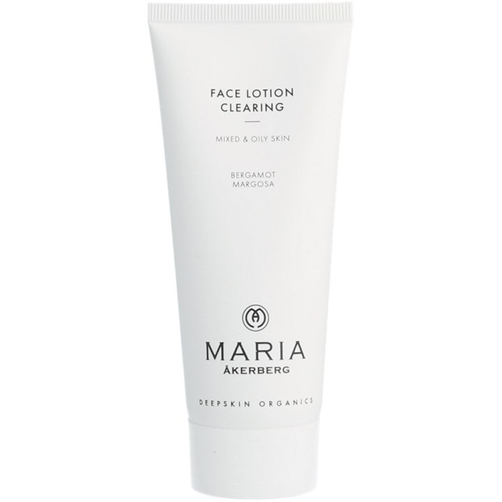 Maria Åkerberg Face Lotion Clearing 100 ml puhdistava kasvovoide valkoisessa tuubissa tasapainottaa ihoa.