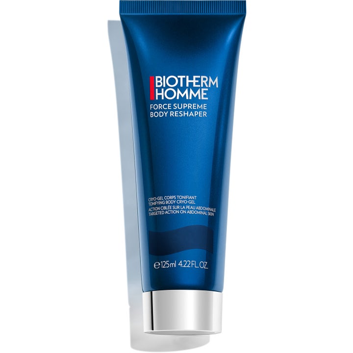 Biotherm Homme Force Supreme Body Reshaper 125 ml kiinteyttävä vartalogeeli sinisessä tuubissa hopeisella korkilla