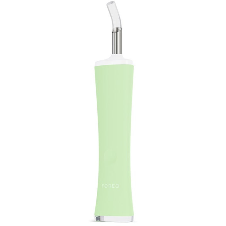 FOREO ESPADA 2 plus Pistachio 1 kpl aknea hoitava kauneuslaite vaaleanvihreä silikonirunko ja kapea hoitokärki