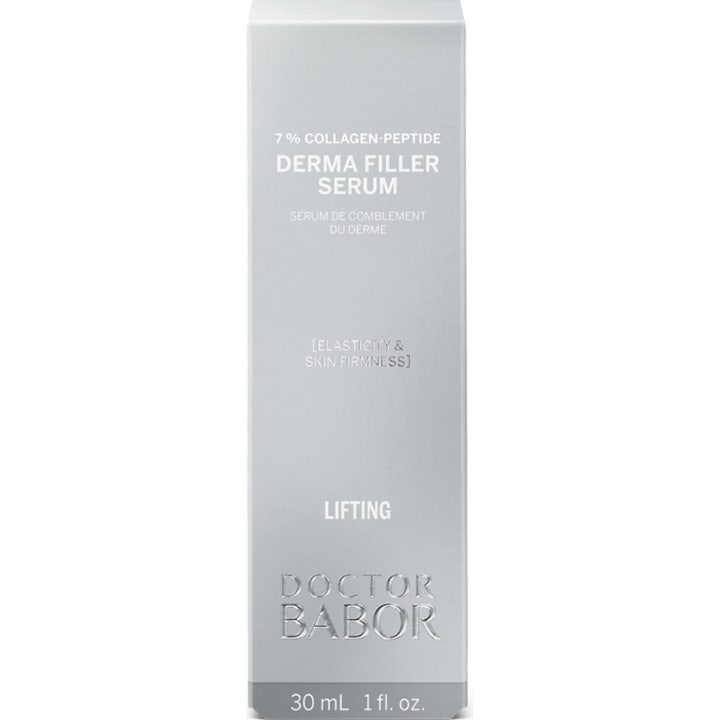 Babor DOC Derma Filler Serum 30 ml kiinteyttävä seerumi hopeanvärisessä pahvipakkauksessa.
