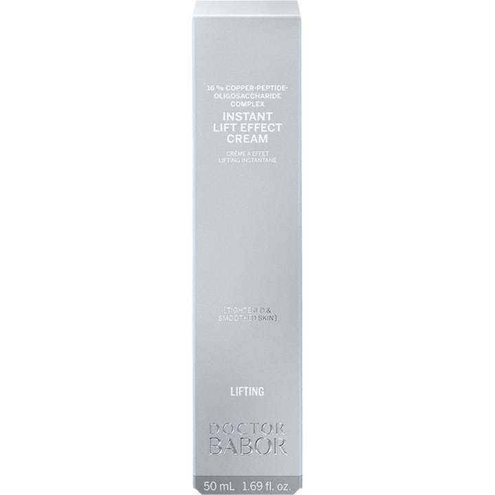 Babor Doctor Babor Instant Lift Effect Cream 50 ml kiinteyttävä kasvovoide hopeisessa pakkauksessa kuparipeptideillä