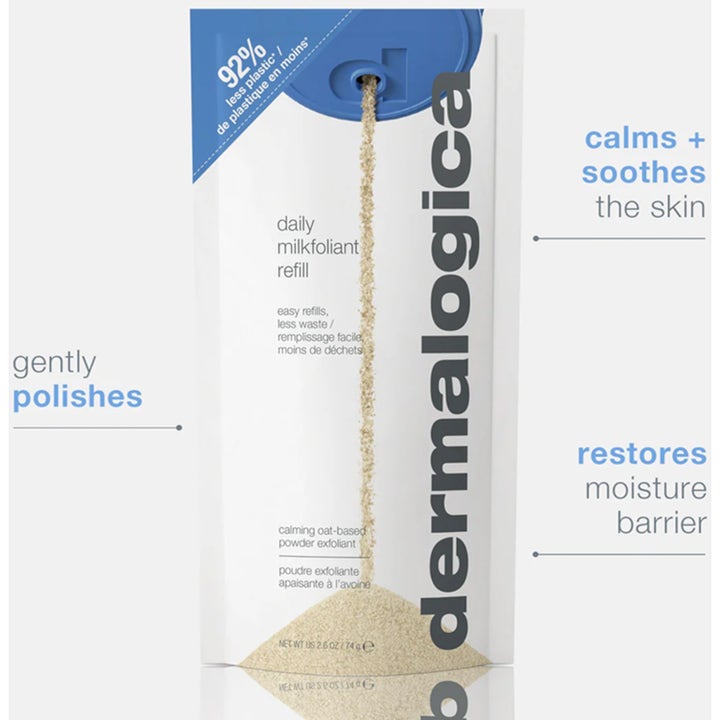 Dermalogica Daily Milkfoliant 74 g rauhoittava kaurapohjainen kasvojen kuorinta jauhetta valuva täyttöpakkaus