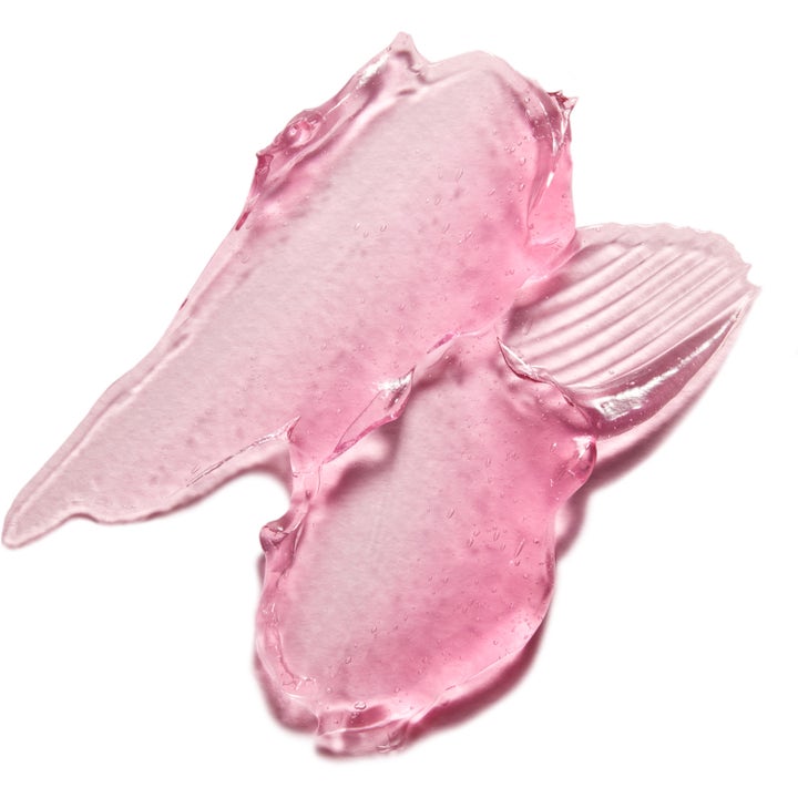 Medicube Collagen Jelly Cream 110 ml silottava kasvovoide vaaleanpunaisena hyytelömäisenä tekstuurina.