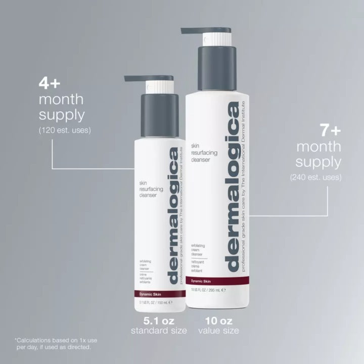 Dermalogica AGE smart Skin Resurfacing Cleanser 150 ml silottava puhdistusgeeli levitettynä ikääntyvälle iholle