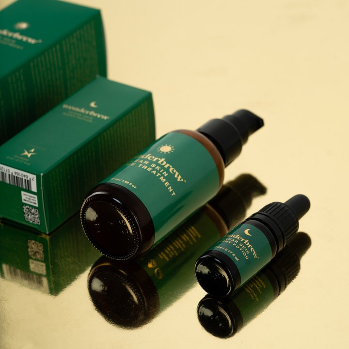 Starskin Wonderbrew Clear Skin Daytime Treatment 50 ml kirkastava päivävoide tummassa lasipullossa vihreällä etiketillä