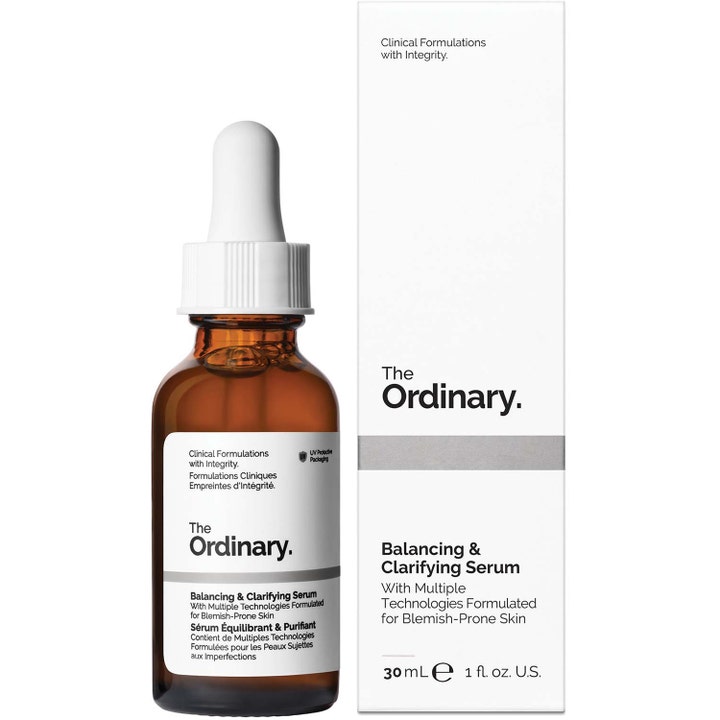 The Ordinary Balancing & Clarifying Serum 30 ml kirkastava seerumi ruskeassa UV-suojatussa lasipullossa ja rasiassa