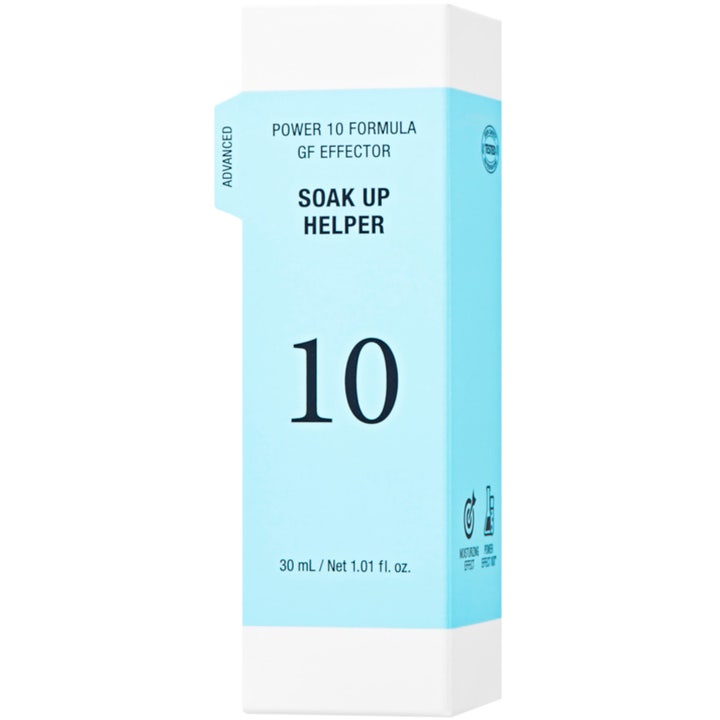 It'S SKIN Power 10 Formula GF Effector SOAK UP HELPER 30 ml kosteuttava seerumi vaaleansinisessä pahvipakkauksessa