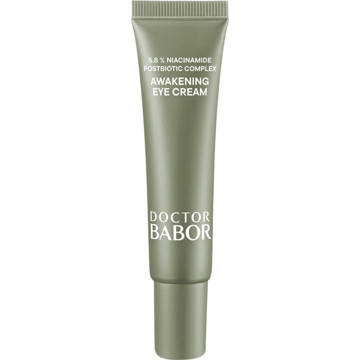Doctor Babor Cleanformance Awakening Eye Cream 15 ml virkistävä silmänympärysvoide vihreässä metallinhohtoisessa tuubissa.
