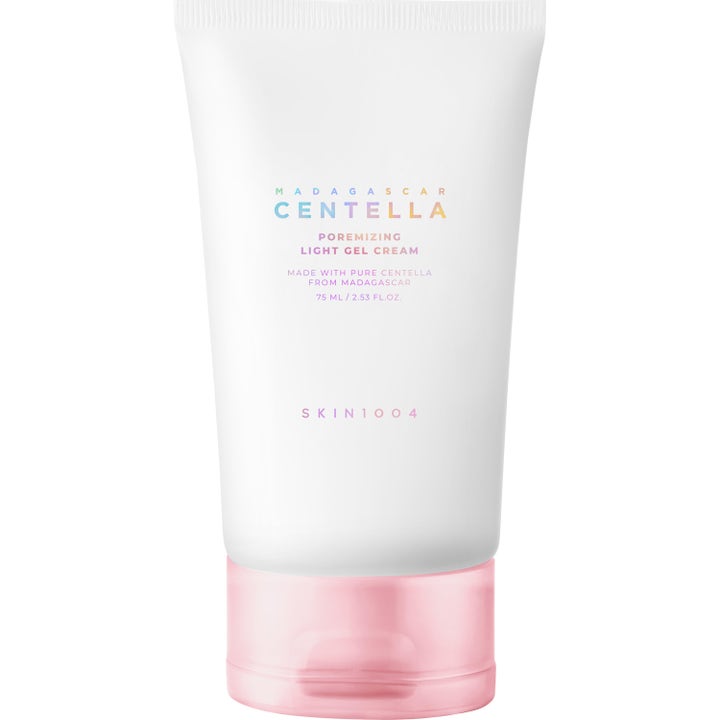Skin1004 Madagascar Centella Poremizing Light Gel Cream 75 ml huokosia supistava geelivoide vaaleanpunaisella korkilla