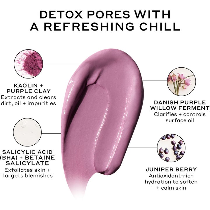 Ole Henriksen Balance Cold Plunge Pore Mask 1 kpl syväpuhdistava savinaamio, jossa violetti koostumus