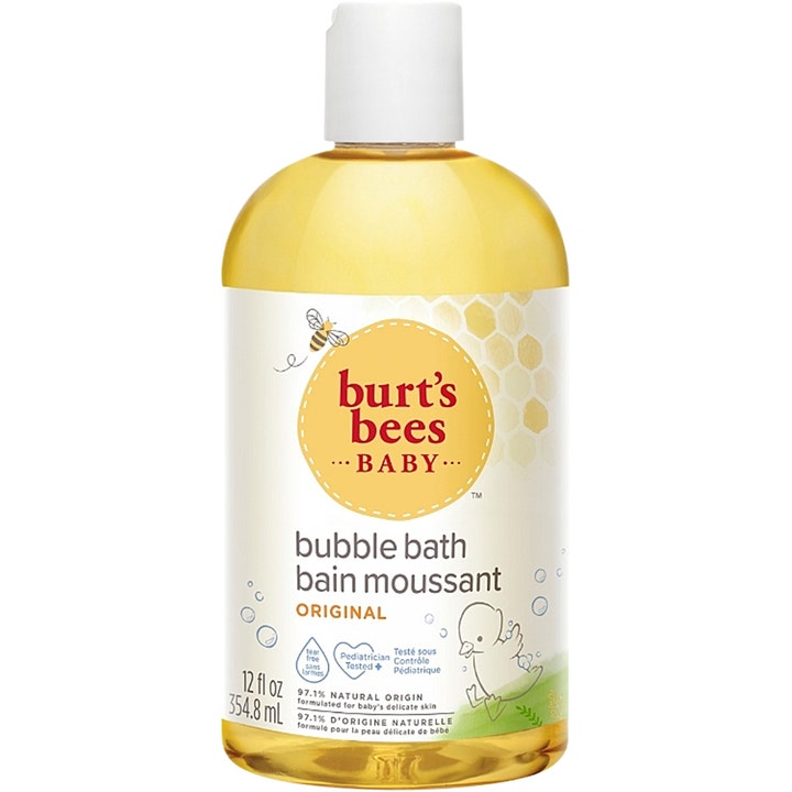 Burt's Bees Baby Bubble Bath 354,8 ml hellävarainen kylpyvaahto kirkkaassa pullossa keltaisella nesteellä