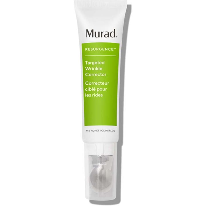 Murad Targeted Wrinkle Corrector 15 ml ryppyjä silottava voide valkoisessa tuubissa vihreällä etiketillä.