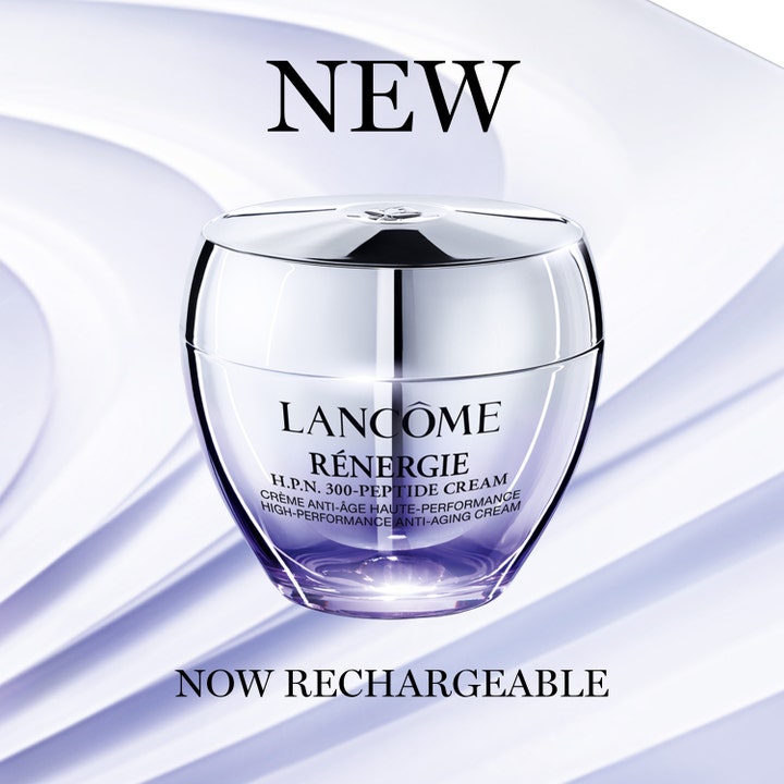 Lancôme Rénergie H.P.N. 300-Peptide Cream 50 ml kiinteyttävä päivävoide hopeisessa purkissa tekstillä NEW.