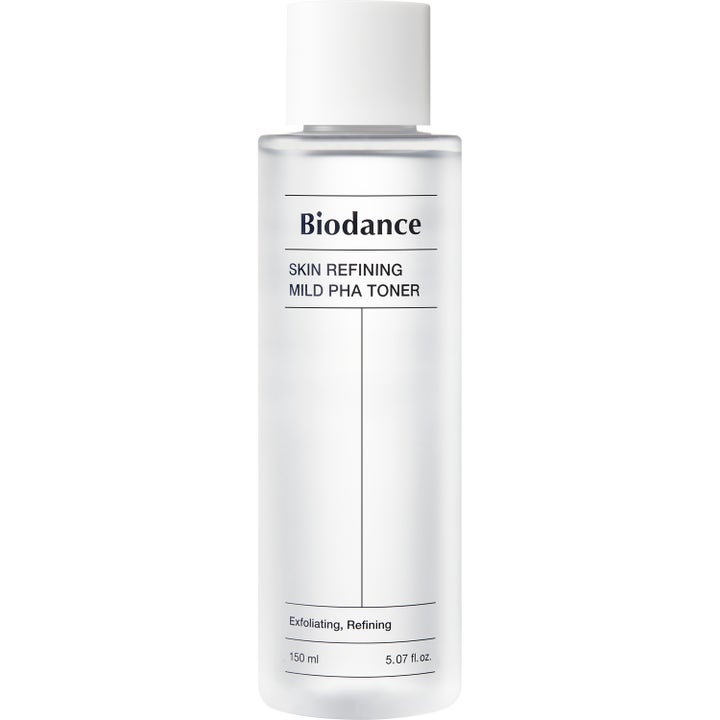 Biodance Skin Refining Mild PHA Toner 150 ml kuoriva kasvovesi kirkastaa ihoa himmeässä muovipullossa.