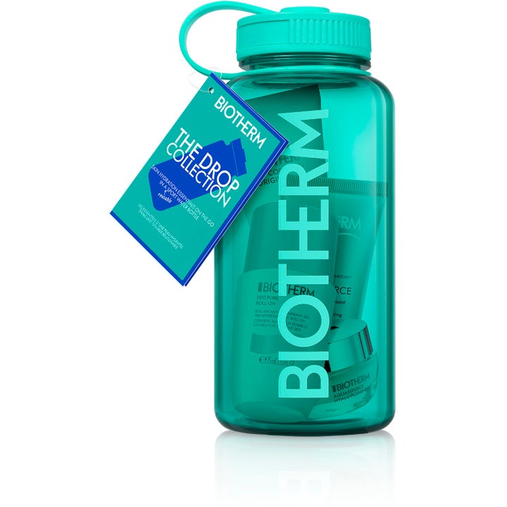 Biotherm Aqua Drop Set 1 kpl kosteuttava vartalonhoitosetti turkoosissa uudelleenkäytettävässä juomapullossa