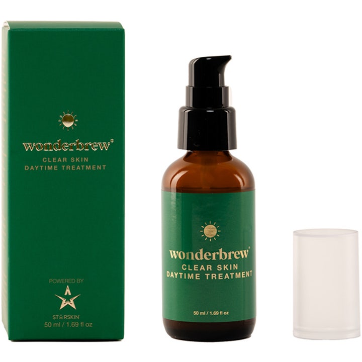 Starskin Wonderbrew Clear Skin Daytime Treatment 50 ml päivävoide ruskeassa lasipullossa ja vihreässä pakkauksessa.